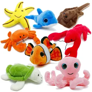 Verschiedene Meerestiere Krabbe Hummer Schildkröte Plüsch-Spielzeug OEM-Design Meeresplüsch Gefütterte Tiere