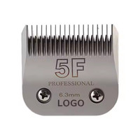 Lame détachable professionnelle OEM en acier inoxydable 3 3/4F # 5F # 7F # 10F # 30F Lames de tondeuse A5 ultra-tranchantes pour chien et chat à fourrure épaisse