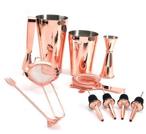 Produce Cocktailshaker 750ml <span class=keywords><strong>nero</strong></span> in acciaio inox Boston Cocktail <span class=keywords><strong>Shaker</strong></span> 11 pezzi Set Bar accessorio barman Kit - Product Image 1