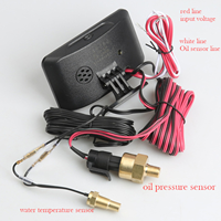 12v/24v 4in1 LCD voiture jauge numérique voltmètre pression d'huile carburant eau température mètre M10 NPT capteur de pression d'huile