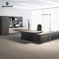 Meubles de bureau de direction modernes de luxe SpaceUnited Bureau d'ordinateur en forme de L Bureau de direction de PDG