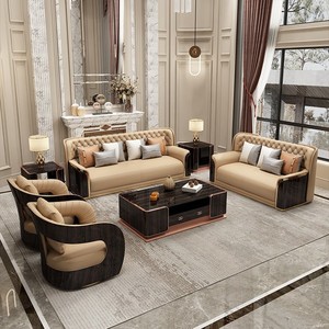 Canapé sectionnel contemporain rembourré en cuir artificiel avec coussin en mousse, style victorien pour salon - Product Image 4