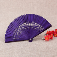 Éventail pliant en bambou HZ, style rétro européen haut de gamme, sculpté, style japonais, artisanat décoratif ancien, cadeau pour femmes