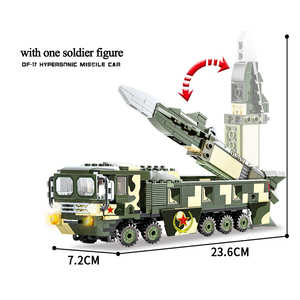 WW2 militari veicoli militari camion porta missili DF-17 veicolo blindato bambino Missile balistico modello costruzione blocco da costruzione - Product Image 3