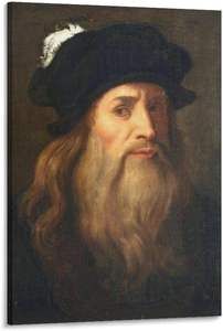 <span class=keywords><strong>Leonardo</strong></span> Da Vinci ritratto rinascimentale <span class=keywords><strong>pittura</strong></span> e arti murali decorazione per la casa classica artista italiano tela arte della parete - Product Image 2
