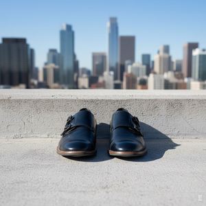 Chaussures de ville confortables pour hommes en cuir noir, antidérapantes, pour le bureau, vente en gros pour l'Ouganda - Product Image 2