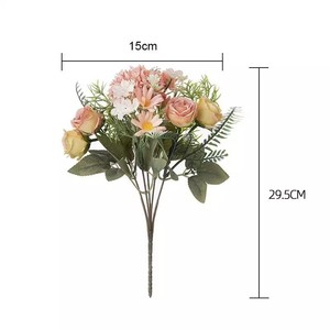 <b>Artificial</b> Roses Hydrangeas <b>Peony</b> Bouquet European Style Wedding Home Decor Plastic Dried Flowers High Simulation - Product Image 5