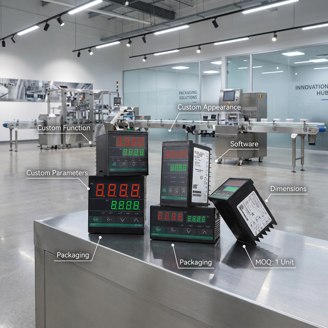 Digital PID Temperature Controller CH102 SSR Relay Vertical 48*96mm Dual Output Oven Thermostat Plastic Material