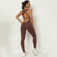 Combinaison de sport sans manches pour femme, style européen et américain, dos en éventail, pour yoga, fitness et course à pied 42015