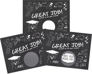 Tarjetas Rasca y Gana para Estudiantes, Recompensas para Maestros, Suministros para el Aula, Regreso a Clases - Product Image 1