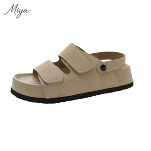Sandalias <span class=keywords><strong>de</strong></span> Plataforma EVA con Doble Correa Cruzada <span class=keywords><strong>de</strong></span> PU y Cierre <span class=keywords><strong>de</strong></span> Velcro, Punta Abierta y Suela <span class=keywords><strong>de</strong></span> Goma, Última Moda 2026 para Mujer - Product Image 5