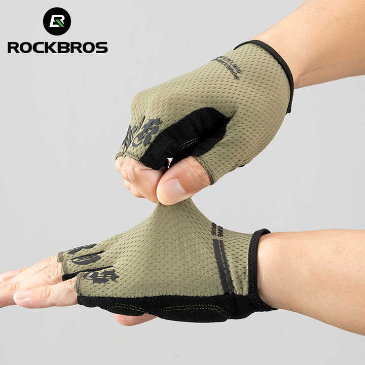 Hunting Half-Finger Fingerless Airsoft Hiking Gloves Tan Color - Half - View #10