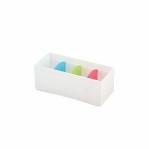 Inomata 3 custodie portautensili coperchio bianco - Product Image 1