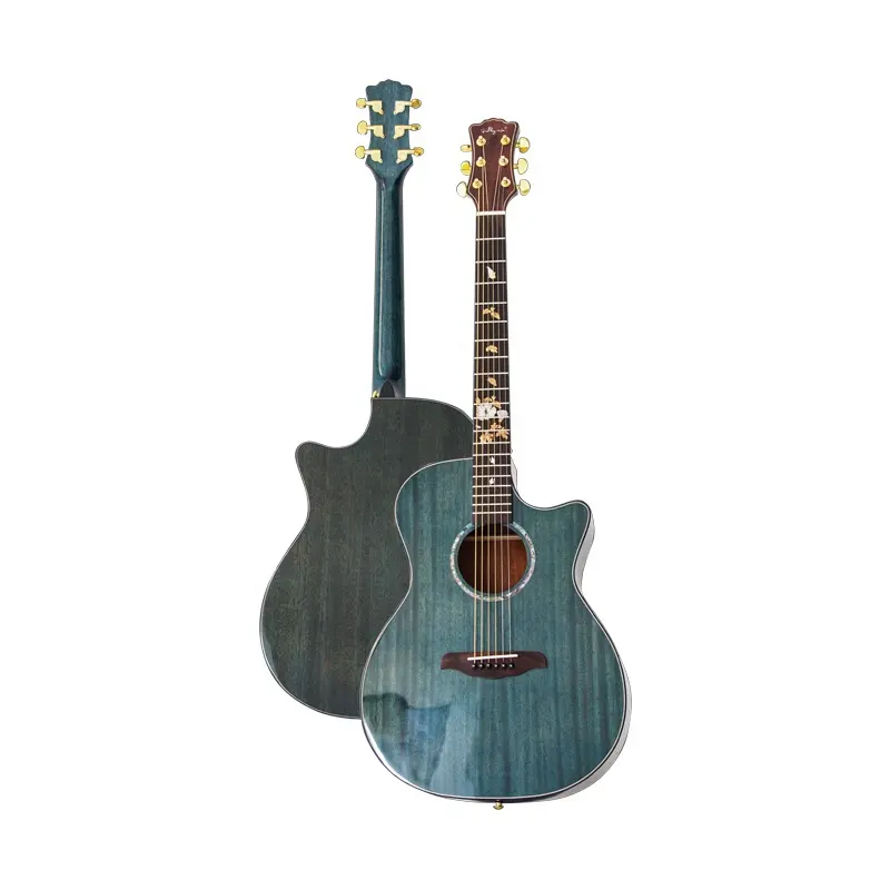 China Fabrik 23-Zoll-Akustikgitarre Großhandel Musikinstrument zu verkaufen 6-Saiten-Gitarren günstige Gitarren