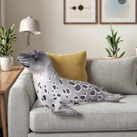 Peluche phoque en polyester doux en gros, jouet pour la maison, oreiller en forme de phoque dodu avec rembourrage en coton PP