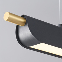 Suspension longue triangulaire design simple italien cuisine îlot plafond LED lustre pour table à manger bar salon