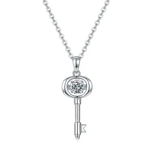 Ожерелье из серебра 925 пробы с кулоном персонального дизайна, ювелирные изделия из муассанита