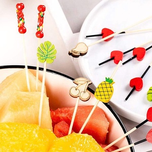 Suministros <span class=keywords><strong>para</strong></span> fiestas Brochetas de frutas decorativas de sandía 12cm Selecciones de Bambú - Product Image 5