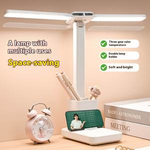 Lámpara de Escritorio Inteligente con Diodos Emisores de Luz de 1200 mA, Lámpara de Escritorio de Doble Cabezal, Lámpara de Estudio Multifuncional con Protección Ocular - Product Image 3