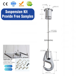 Kit de <span class=keywords><strong>suspension</strong></span> de haute qualité, système de <span class=keywords><strong>suspension</strong></span> réglable avec <span class=keywords><strong>câble</strong></span> de <span class=keywords><strong>suspension</strong></span> et pince à <span class=keywords><strong>câble</strong></span>, vente chaude directe usine - Product Image 2