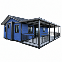 Villa préfabriquée en conteneur pour complexe hôtelier en bord de mer avec terrasse et toit en pente – Fournisseur d'hébergements modulaires pour les vacances