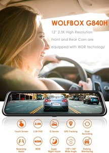 กล้องติดรถยนต์ Wolfbox G840H หน้าจอสัมผัส 12 นิ้ว บันทึกภาพหน้า-หลัง พร้อมแอพควบคุมผ่าน Wifi - Product Image 2