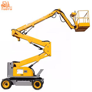 12-25 मीटर प्लेटफॉर्म मोबाइल बूम लिफ्ट गैसोलीन को 200-250 किलोग्राम क्षमता के साथ स्व-चालित बूम लिफ्ट - Product Image 3