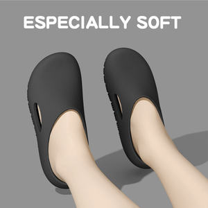 डिजाइनर ब्रांड के लोगो कैजुअल एवा स्लाइड स्लिपर बंद पैर के पैर के अंगूठे के जूते-विरोधी कस्टम लोगो फ्लैट गार्डन सैंडल महिला पुरुषों के लिए क्लोन - Product Image 4