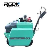 Nouveau RUIGONG RG-650D 9HP compacteur à rouleaux vibrants à double tambour Mini rouleau vibrant