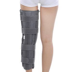 Lebang <b>Knee</b> Joint Fixation Brace With Steel Plate Dark Gray Nylon Unisex Leg <b>Support</b> Rehabilitation Bandage For Patella And - Product Image 2
