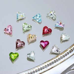 Cuentas de diamantes de imitación de cristal 3D de calidad de lujo de Dongzhou, piedra de lujo de cristal en forma de corazón para joyería de uñas, accesorios al por mayor DIY - Product Image 6
