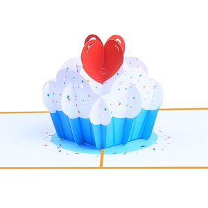 Haute qualité personnalisé Pop-up 3D carte de voeux petit joyeux anniversaire Festival petit gâteau pour maman cadeau de noël en papier - Product Image 6