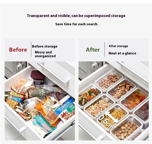 Kín thực phẩm lưu trữ container <span class=keywords><strong>Set</strong></span> với nắp đậy, nhà bếp và phòng đựng thức ăn tổ chức, nhựa Leak-proof hộp - Product Image 4