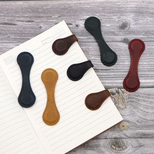 Double Sided Magnet <b>Bookmark</b> Clips Genuine Leather Book Markers Vintage Book Marks for Reading - Product Image 2