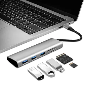 USB Type C на USB 3,0 SD TF карта концентратор 5 в 1 адаптер для быстрой передачи для Macbook Pro ноутбук мобильный телефон планшет компьютер