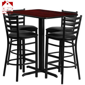 Chaise de bar à manger <span class=keywords><strong>Starbuck</strong></span> High Design avec cadre en métal et siège en bois pour bureau à domicile, hôtel et appartement en vente - Product Image 5