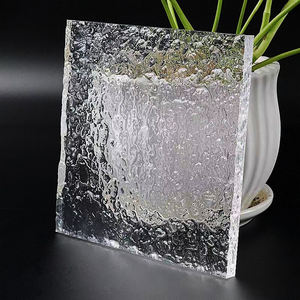 クリア ウェーブ リップルボード ディスプレイブロック 商品撮影用小道具 装飾ベース 石材テクスチャタイプ カスタムカット アクリルシート - Product Image 5