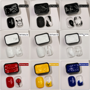 Mondrian เจลทาเล็บแบบมีไฟ LED ติดเล็บแบบสามมิติแบบฝรั่งเศสเพื่อความผ่อนคลายในการทำเล็บมือ - Product Image 5