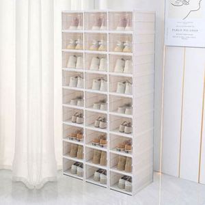 Nouvelle arrivée Haogle, boîte de rangement pour chaussures en plastique PP magnétique pliable rectangulaire avec une capacité de 6 à 10 L, design moderne - Product Image 5