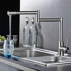 Robinet de <span class=keywords><strong>cuisine</strong></span> allemand pliable et extensible 2026, robinet de <span class=keywords><strong>cuisine</strong></span> pliable et rotatif, robinet noir extensible, aérateur mélangeur - Product Image 5