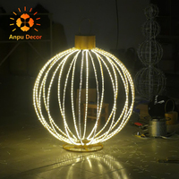 Personalizado al aire libre impermeable 3D tema luces Led Navidad esférica luces de Navidad iluminación al aire libre decoración de Navidad