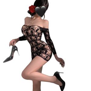 Женское нижнее белье больших размеров: короткая юбка, рукав до локтя, с вырезами, с открытой промежностью, жаккардовые чулки, пижама Pure Desire - Product Image 5