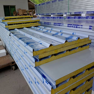 Top Vente directe d'usine <span class=keywords><strong>de</strong></span> haute qualité léger ignifuge certifié CE ISO panneau <span class=keywords><strong>de</strong></span> <span class=keywords><strong>laine</strong></span> <span class=keywords><strong>de</strong></span> <span class=keywords><strong>verre</strong></span> <span class=keywords><strong>de</strong></span> toiture murale bons panneaux sandwich - Product Image 4