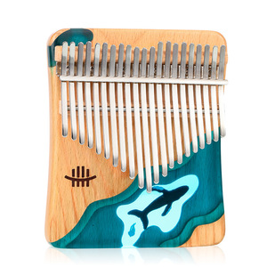 17/21 Key Kalimba Deep Blue Sea Whale Piano à pouce en bois Kalimba De 21 Teclas Instruments de musique Likembe <span class=keywords><strong>Sanza</strong></span> - Product Image 1