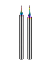 Fraise à queue micro carrée KLT en carbure monobloc à 4 cannelures de 4 mm, outil de fraisage CNC, outil de découpe OEM pour moules à bijoux, revêtement DLC HRC60