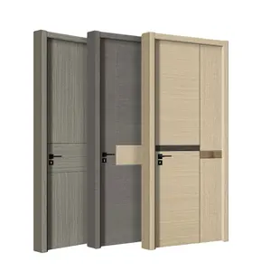 BOWDEU DOORS WPC Wooden Doors For Houses Waterproof Interior Modern Design Door Frame Sets Latest Design Pictures