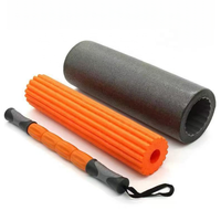 Peralatan Kebugaran Gym Rumahan Ramah Lingkungan 3 in 1 Set Foam Roller Tongkat Pijat Foam Roller untuk Pijat Otot Jaringan Dalam