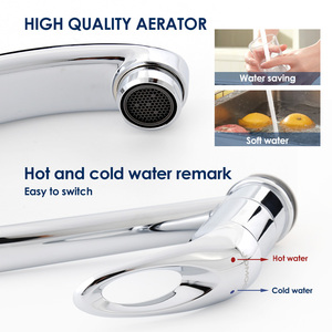 JOMOO Đơn Xử Lý Bồn Rửa Nhà Bếp Vòi Rắn Brass 360 Độ Xoay Bếp Vòi Tap Sàn Gắn Chrome - Product Image 3