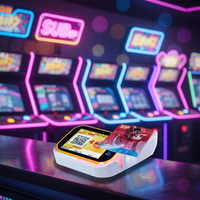 Lecteur de cartes à puce en plastique FUNOVA pour jeux d'arcade - Système de récompense par tickets/points/crédits, technologie WiFi/RF, garantie 1 an