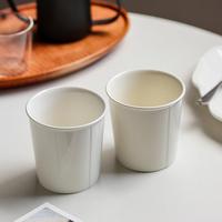 Tasse à café en céramique personnalisée OEM, motif couleur, sans anse, finition mate, vente en gros pour cafés